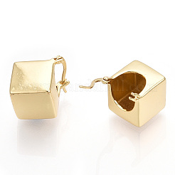 Brass Rhombus Thick Hoop Earrings for Women&nbsp;EJEW-F303-05G