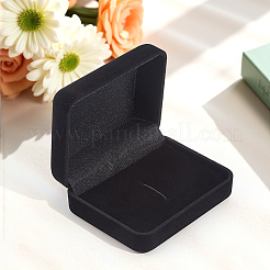 Rectangle Flocking Plastic Boxes Jewelry Case for Cuff-Link&nbsp;CON-WH0113-07