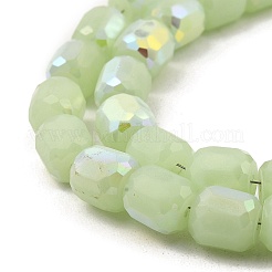 Frosted Imitation Jade Glass Beads Strands&nbsp;GLAA-P058-08A-05