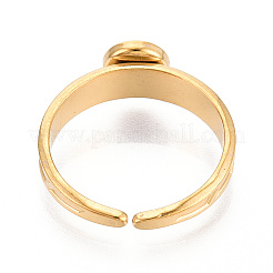 304 Stainless Steel Cuff Ring Components&nbsp;STAS-T066-08G