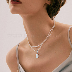 Natural Freshwater Pearl Pendants&nbsp;PEAR-WH0011-003P
