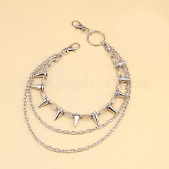 Aluminum & Alloy Spike Rivets 3 Layer Trousers Chains&nbsp;WGE957A-01