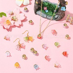 90Pcs 9 Colors Acrylic Pendants&nbsp;OACR-CJ0002-58