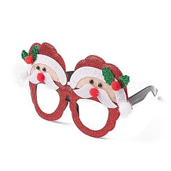 Christmas Plastic & Non-woven Fabric Glitter Glasses Frames&nbsp;LS-AJEW-E053-01B