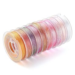 10 Rolls 3-Ply Polyester Metallic Threads&nbsp;MCOR-CJ0001-07A