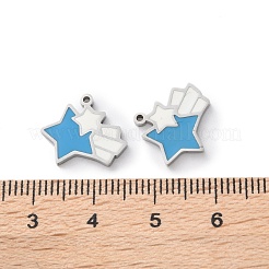 304 Stainless Steel Enamel Charms&nbsp;STAS-M102-20P-01