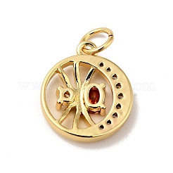 Rack Plating Brass Micro PaveCubic Zirconia Pendants&nbsp;KK-H431-26G