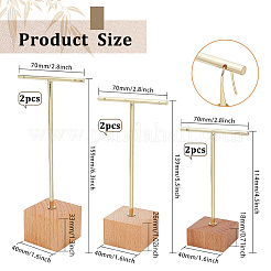 6Pcs 3 Sizes Iron T Bar Earring Display Stands&nbsp;EDIS-FG0001-77