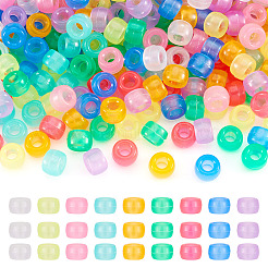 450Pcs 9 Colors Transparent & Luminous Plastic Beads&nbsp;KY-TA0001-35