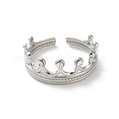 304 Stainless Steel Rhinestone Cuff Rings&nbsp;RJEW-M171-30P