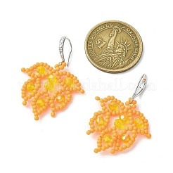 Handmade Glass Seed Beads Dangle Earrings&nbsp;EJEW-MZ00367