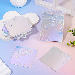 50Pcs Laser Embossed Flower Paper Jewelry Display Cards for Earrings&nbsp;CDIS-TA0001-54