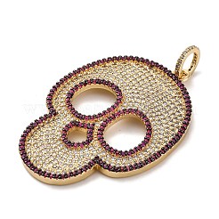 Brass Micro Pave Cubic Zirconia Pendants&nbsp;KK-U076-01G
