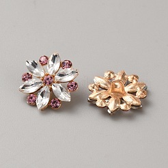 Alloy Rhinestone Shank Bottons&nbsp;BUTT-WH0024-030KCG