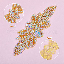 Flower Glass Hotfix Rhinestone&nbsp;FIND-WH0148-265A-01
