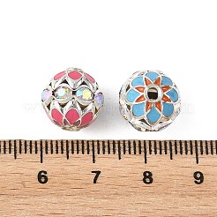 Brass & Alloy & Rhinestone Enamel Beads&nbsp;RB-CBA973B-11C-P