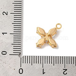 Brass Micro Pave Clear Cubic Zirconia Pendants&nbsp;KK-M294-03G
