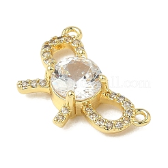 Brass Micro Pave Cubic Zirconia Pendants&nbsp;KK-K293-55G