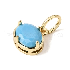 Brass Pave Cubic Zirconia Charms&nbsp;KK-CBA960E-09A-G