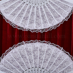 Plastic & Lace Folding Fan&nbsp;AJEW-WH0709-241A