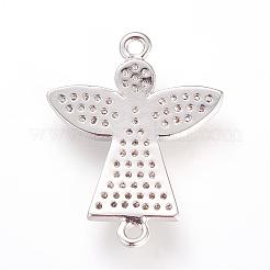 Long-Lasting Plated Brass Micro Pave Cubic Zirconia Links&nbsp;ZIRC-S053-17P
