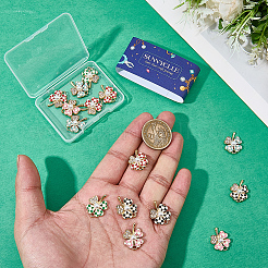 20Pcs 5 Colors Alloy Enamel Pendants&nbsp;ENAM-SC0008-06