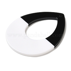 Black and White stitching Acrylic Big Pendants&nbsp;OACR-S143-01B