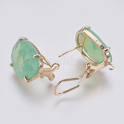 Faceted Glass Stud Earring Findings&nbsp;LS-GLAA-F084-D06
