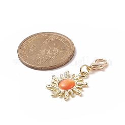 Sun Alloy Cat Eye Pendants Decorations&nbsp;HJEW-JM00903