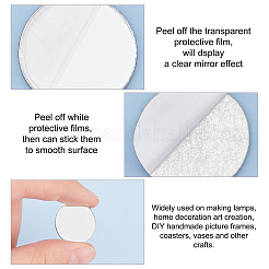 Acrylic Self Adhesive Mirror Wall Stickers&nbsp;AJEW-PH0001-12-WH
