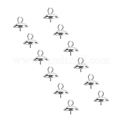 Ion Plating(IP) 304 Stainless Steel Cup Pearl Peg Bails Pin Pendants&nbsp;STAS-UN0009-03S