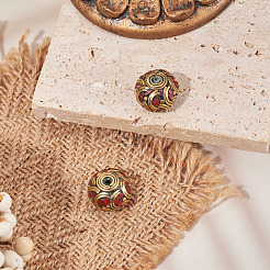 2Pcs Handmade Tibetan Style Beads&nbsp;KK-TA0008-43