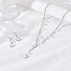 Alloy Rhinestone Necklace & Earring Sets&nbsp;SJEW-LP0001-45