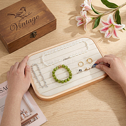 Velvet Ring Organizer Display Tray&nbsp;ODIS-WH0099-322