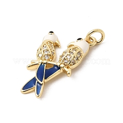 Valentine's Day Brass Micro Pave Cubic Zirconia Pendants&nbsp;KK-D237-05G