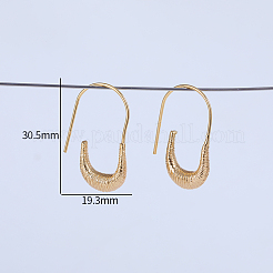 U-shaped Brass Dangle Earrings&nbsp;WD6040
