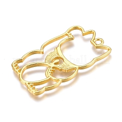 Alloy Open Back Bezel Pendants&nbsp;PALLOY-P182-09G
