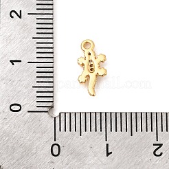 Brass Micro Pave Cubic Zirconia Charms&nbsp;KK-C117-10G