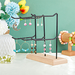 2-Tier 3-Row Wood Jewelry Display Stands&nbsp;EDIS-WH0016-008A