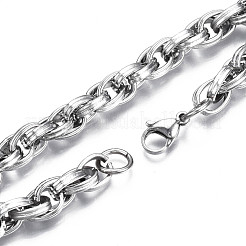 Non-Tarnish 201 Stainless Steel Rope Chain Bracelet for Men Women&nbsp;BJEW-S057-78