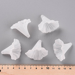 Transparent Frosted Acrylic Flower Beads&nbsp;X-BSF796