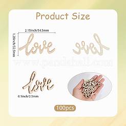 100Pcs Unfinished Wood Cutouts&nbsp;WOOD-SP0001-49
