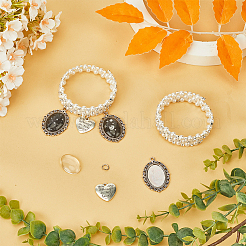 DIY Blank Oval Wedding Bouquet Charm Making Kit&nbsp;DIY-SC0025-07A