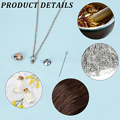 2Pcs 2 Colors 304 Stainless Steel Heart Urn Ashes Necklaces&nbsp;NJEW-CN0001-28A