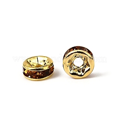 Brass Rhinestone Spacer Beads&nbsp;RB-A014-Z6mm-17G