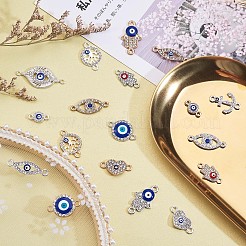 20Pcs Alloy Eye Charm Connector Assorted Evil Eye Connector Mixed Shape Eye Charm Pendant for Jewelry Necklace Bracelet Earring Making Crafts&nbsp;JX219A