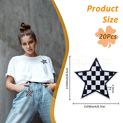 20Pcs Nylon Clothing Patches&nbsp;PATC-FH0001-18