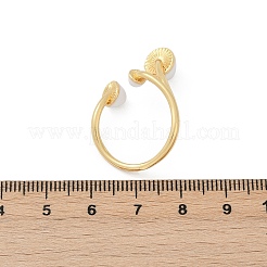 Brass Enamel Open Cuff Rings for Women&nbsp;RJEW-U057-01G