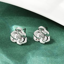 Brass Stud Earrings&nbsp;EJEW-S277-08P-A