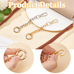 2Pcs 2 Colors Iron Cable Chain Purse Strap Extenders&nbsp;IFIN-WR0001-11